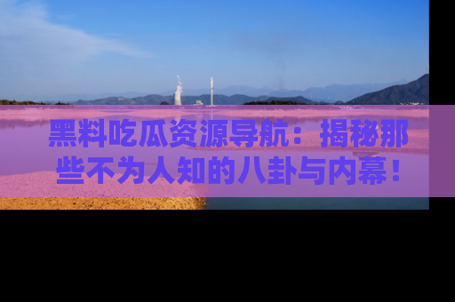 黑料吃瓜资源导航：揭秘那些不为人知的八卦与内幕！