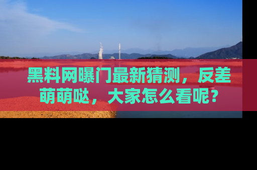 黑料网曝门最新猜测，反差萌萌哒，大家怎么看呢？