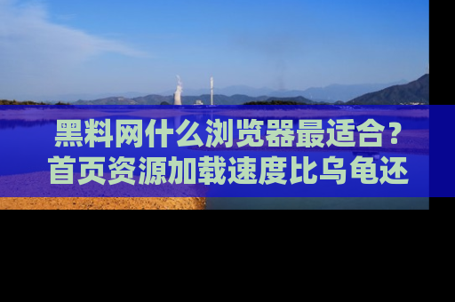 黑料网什么浏览器最适合？首页资源加载速度比乌龟还慢的体验真心吐槽！