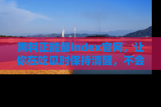 黑料正能量index官网，让你在吃瓜时保持清醒，不会轻易迷路