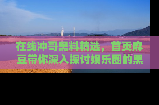 在线冲哥黑料精选,首页麻豆带你深入探讨娱乐圈的黑暗面