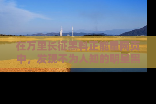 在万里长征黑料正能量网页中,发现不为人知的明星黑料与积极能量