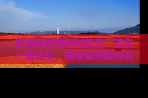 资源尽在黑网料首页，陪你一起吃瓜，揭秘娱乐圈的真实内幕