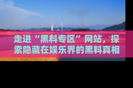 走进“黑料专区”网站，探索隐藏在娱乐界的黑料真相